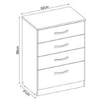 Cômoda Para Quarto 4 Gavetas Astral 02 Branco - Mpozenato - 3