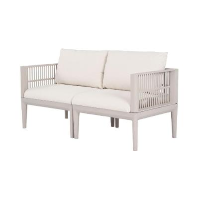 Sofá Mauí 2 Lugares Fratini 137 Cm (largura) Em Polipropileno Nude Com Estofado Nude Acqua Block