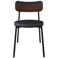 Cadeira De Jantar Estofada Kit 6 Nyka M25 Linho Grafite/marrom - Mpozenato - 6