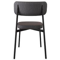 Cadeira De Jantar Estofada Fixa Ella M25 Linho Grafite/marrom - Mpozenato - 6