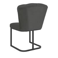 Kit 4 Cadeiras Jantar Flor Mesa Cozinha Reforçada Base Metal Preta Cinza - 6