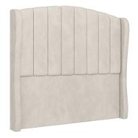 Cabeceira Casal King Cama Box 195cm Glenda Z04 Veludo Bege - Mpozenato - 1