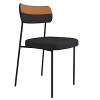 Cadeira Estofada Milli Corano/linho A14 Caramelo/grafite - Mpozenato - 1