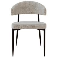 Cadeira De Jantar Estofada Fixa Chloe M25 Linho Lautrec Off - Mpozenato - 5