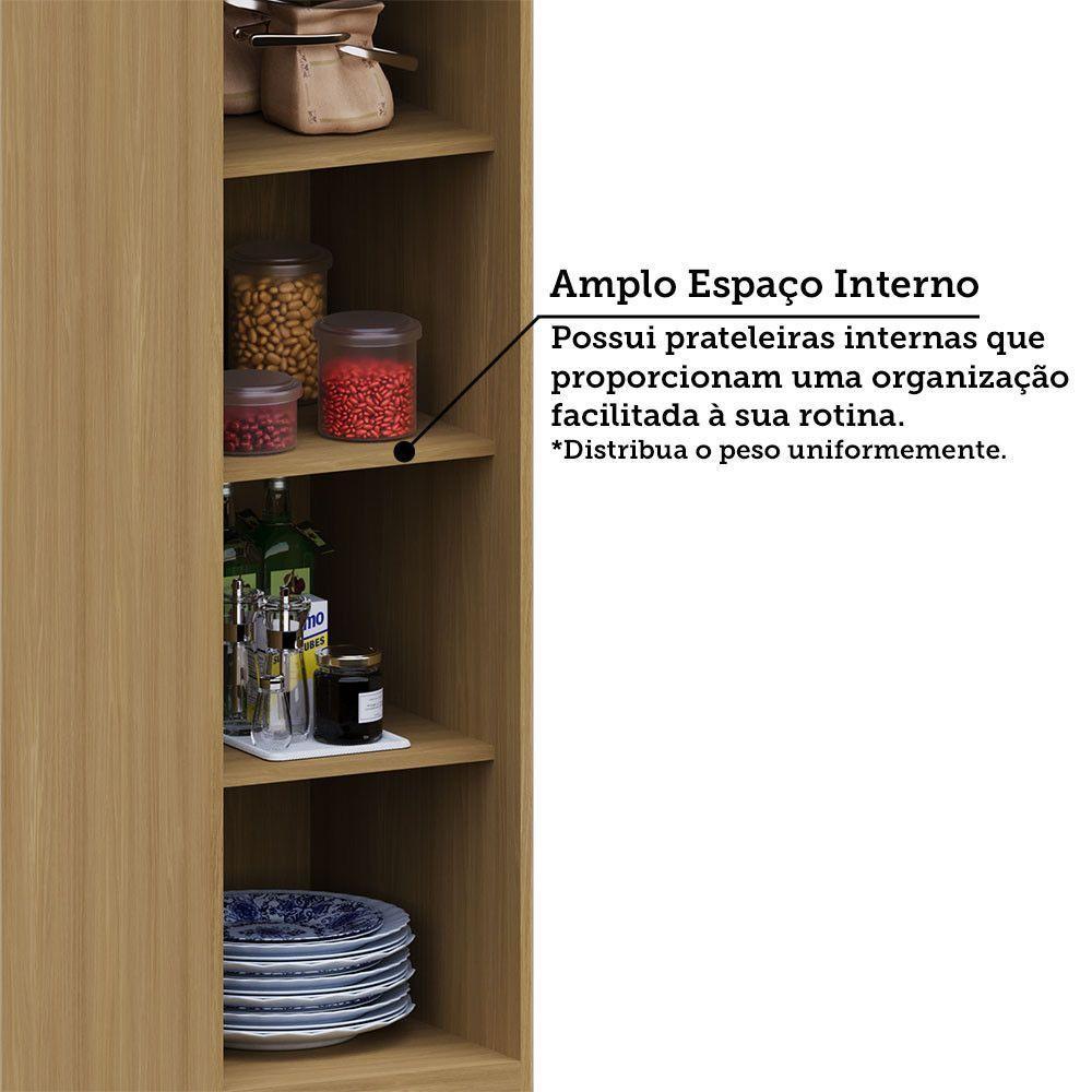 Paneleiro Simples 40cm 2 Pts Elegance Luciane Móveis Freijó/freijó Brasil/cinammon - 6