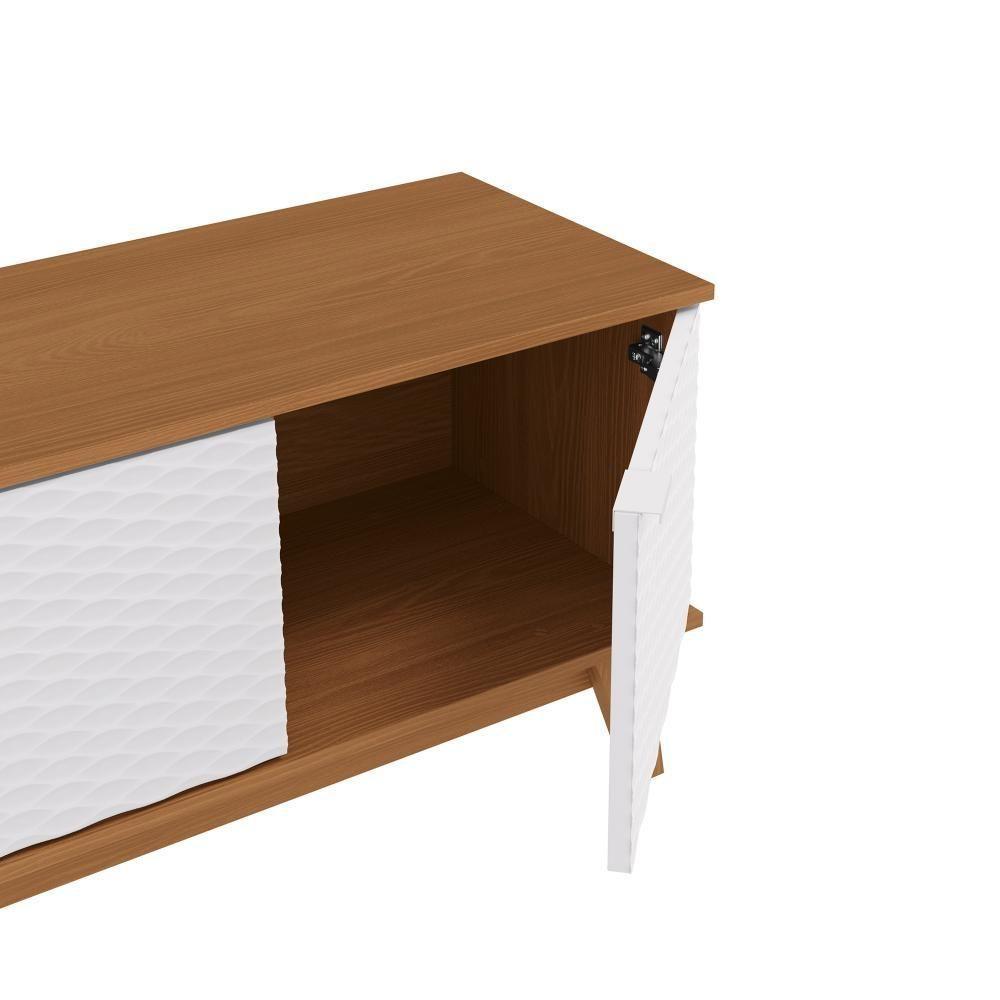 Rack Kappesberg 3 Portas 3d Canela/branco 136cm - 2