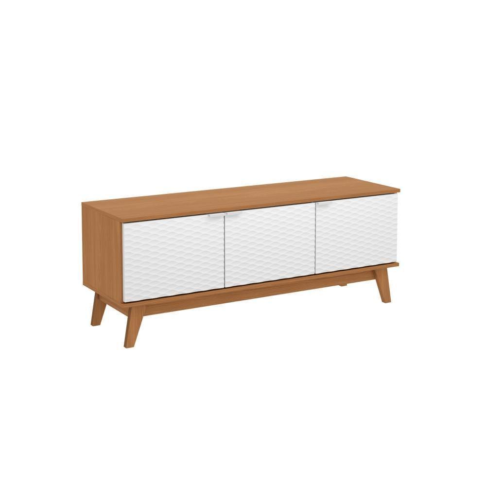 Rack Kappesberg 3 Portas 3d Canela/branco 136cm - 8