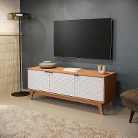 Rack Kappesberg 3 Portas 3d Canela/branco 136cm - 1