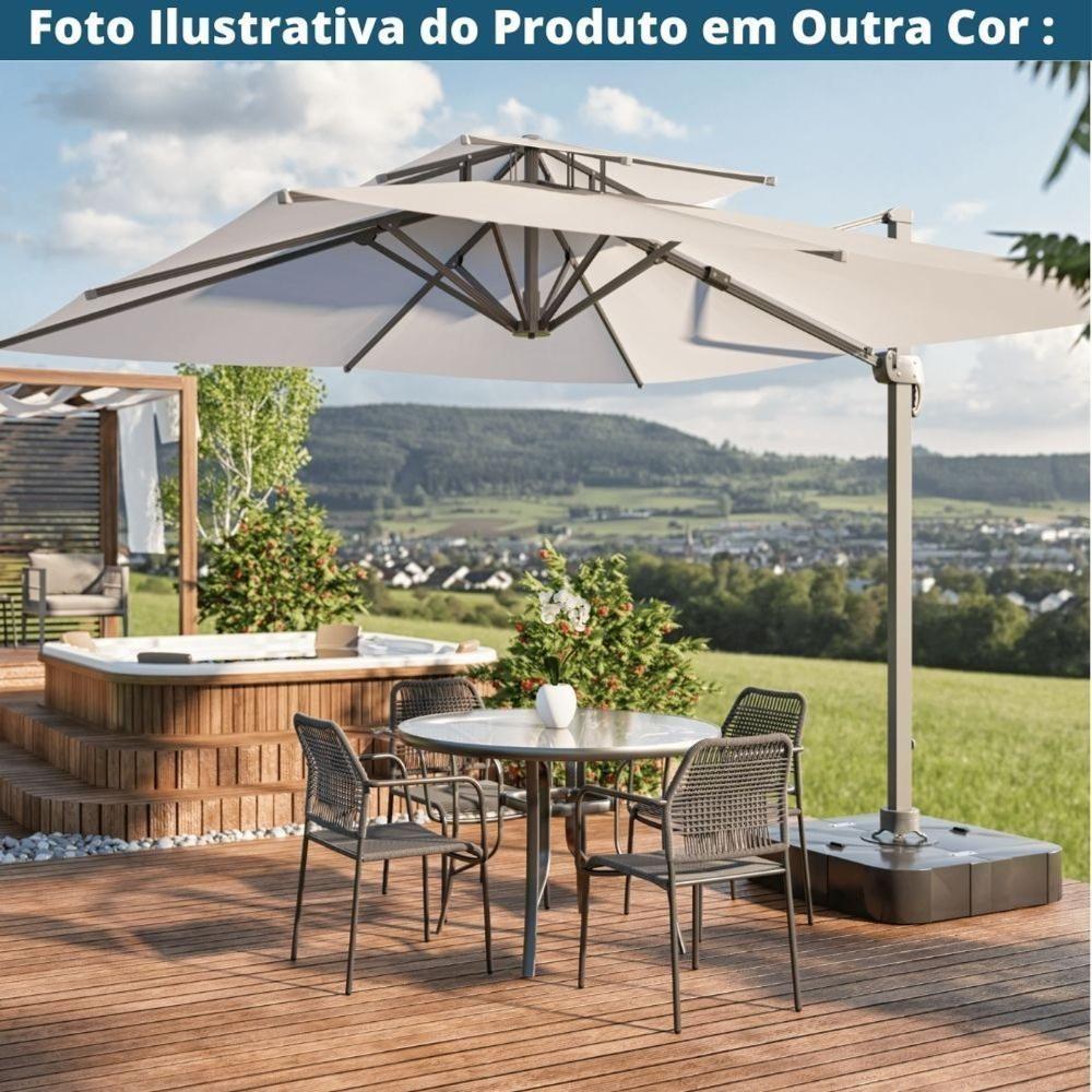 Kit 4 Cadeiras Com Braços Empilhável Copacabana Fratini Aço Carbono Trama Em Corda Náutica Terracota - 7
