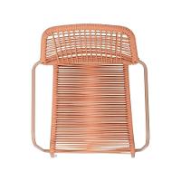 Kit 4 Cadeiras Com Braços Empilhável Copacabana Fratini Aço Carbono Trama Em Corda Náutica Terracota - 6