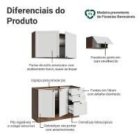 Armário De Cozinha Compacta 180 Cm Vik Madesa 02 Rustic/branco