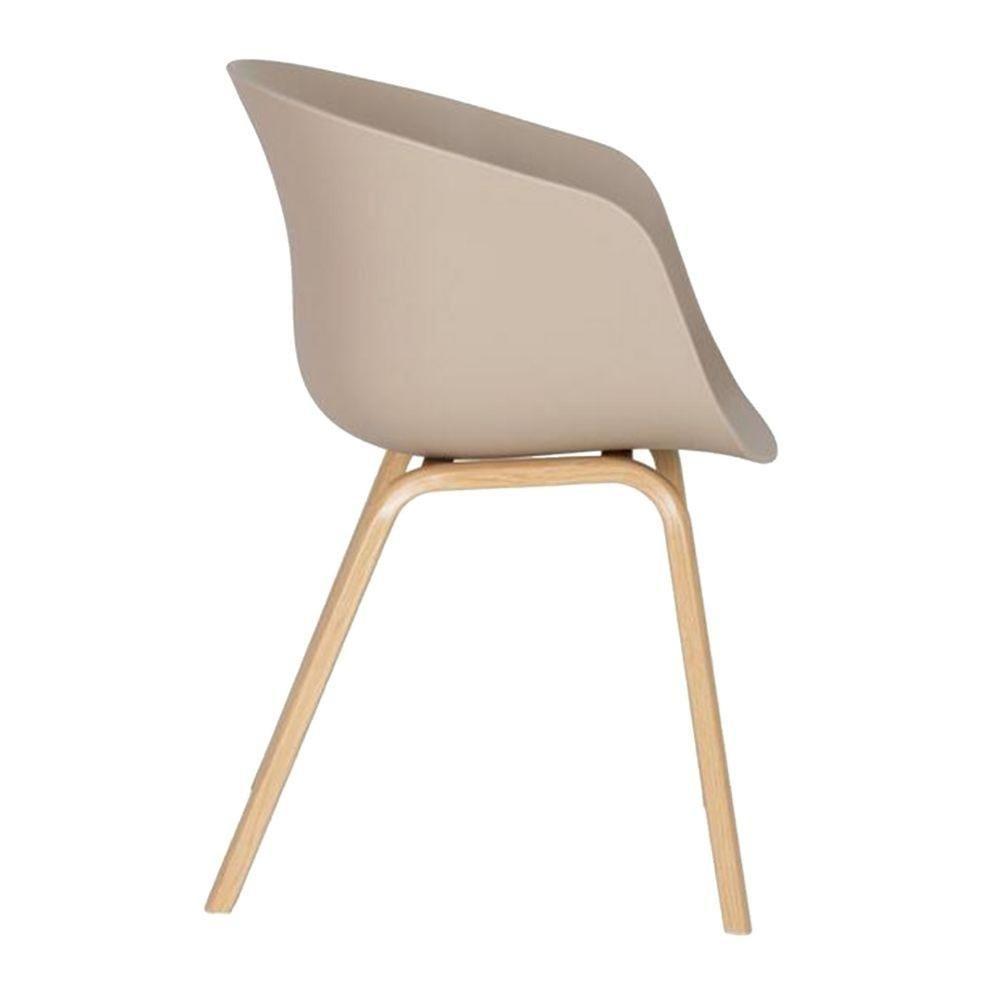 Kit 4 Cadeiras Toledo Fratini Assento Em Polipropileno Fendi Base Aço Acabamento Idêntico á Madeira - 3