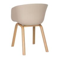 Kit 4 Cadeiras Toledo Fratini Assento Em Polipropileno Fendi Base Aço Acabamento Idêntico á Madeira