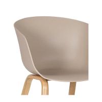 Kit 4 Cadeiras Toledo Fratini Assento Em Polipropileno Fendi Base Aço Acabamento Idêntico á Madeira - 5