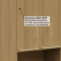 Paneleiro 70cm 4 Pts Nicho Micro-ondas Elegance Luciane Móve Freijó/freijó Brasil/cinammon - 5