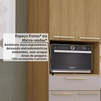 Paneleiro 70cm 4 Pts Nicho Micro-ondas Elegance Luciane Móve Freijó/freijó Brasil/cinammon - 6