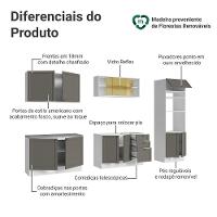 Armário De Cozinha Completa 310 Cm Vik Madesa 01 Branco/cinza