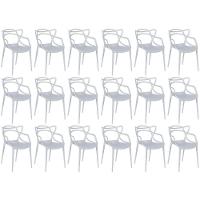 Kit 18 Cadeiras De Jantar Allegra Design Empilhável - Cinza - 1