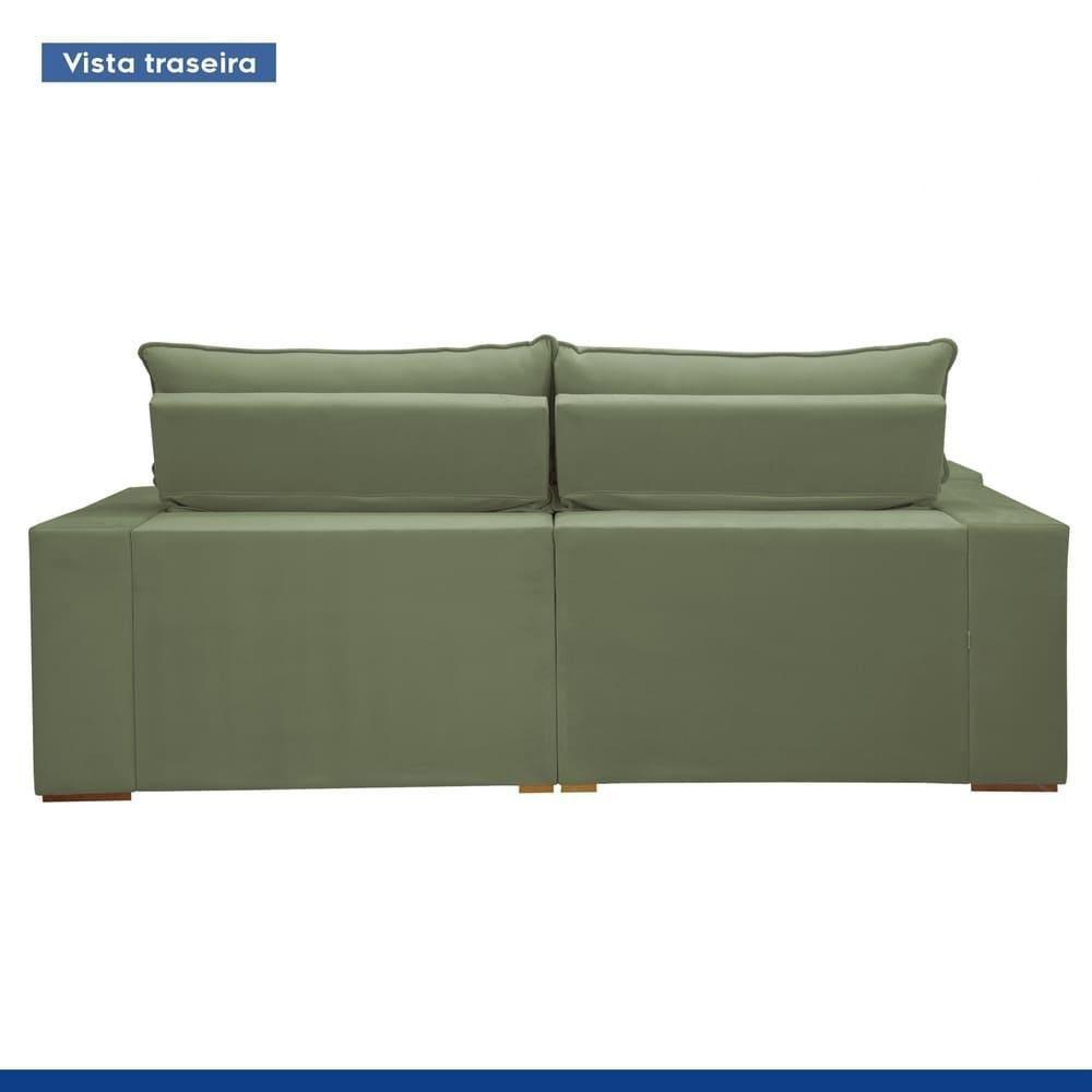 Sofá Retrátil E Reclinável Martinho Boucle Verde 2,30m - 8