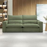 Sofá Retrátil E Reclinável Martinho Boucle Verde 2,30m - 3