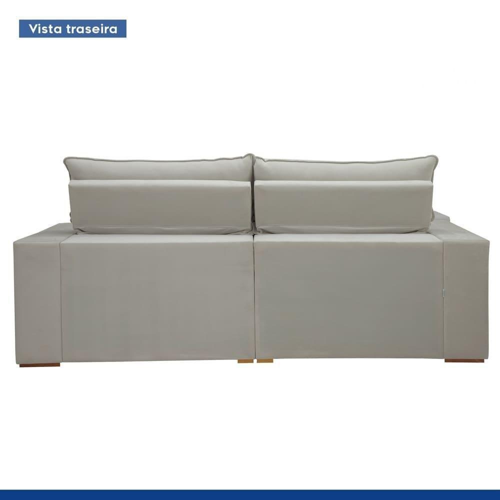 Sofá Retrátil E Reclinável Martinho Boucle Gelo 2,30m - 9