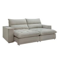 Sofá Retrátil E Reclinável Martinho Boucle Gelo 2,30m - 1