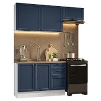 Armário De Cozinha Compacta 180 Cm Vik Madesa 02 Branco/azul - 2