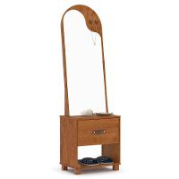 Toucador Com Espelho 1 Gaveta Nicho E 2 Ganchos Oranix Freijó - 1