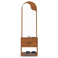 Toucador Com Espelho 1 Gaveta Nicho E 2 Ganchos Oranix Freijó - 5