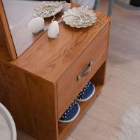 Toucador Com Espelho 1 Gaveta Nicho E 2 Ganchos Oranix Freijó - 8