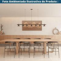 Kit 2 Cadeiras Escandinávia Fratini Encosto Madeira Assento Pu Caramelo Estrutura Aço Preto - 9