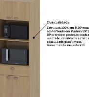 Paneleiro 70cm 3 Portas 1 Gaveta Com Espaço Para Micro-ondas Freijó/freijó Brasil - 5