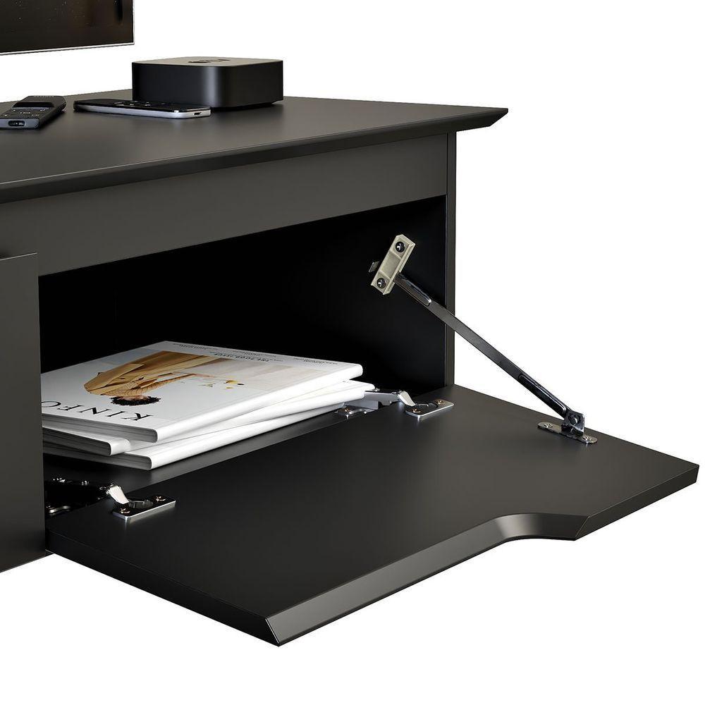 Rack Aparador Suspenso Flex Com 2 Portas Flop Preto - 2