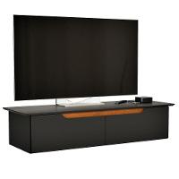 Rack Aparador Suspenso Flex Com 2 Portas Flop Preto - 6