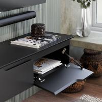 Rack Aparador Suspenso Flex Com 2 Portas Flop Preto - 10