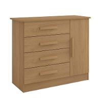 Cômoda Firenze 4 Gavetas Com Sapateira 1 Porta D'doro Cinamomo - 1