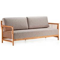 Sofá Los Ozki 200 Cm Madeira Eucalipto Cedro Tecido 430c Corda Redonda Canela - 3