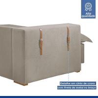 Sofá Cama Retrátil E Reclinável Arizona Veludo Bege Claro 2,40m - 6