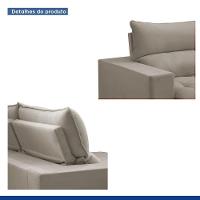 Sofá Retrátil E Reclinável Martinho Veludo Bege Claro 2,30m - 10