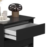 Mini Cômoda Para Quarto 3 Gavetas Prisma Preto - 2