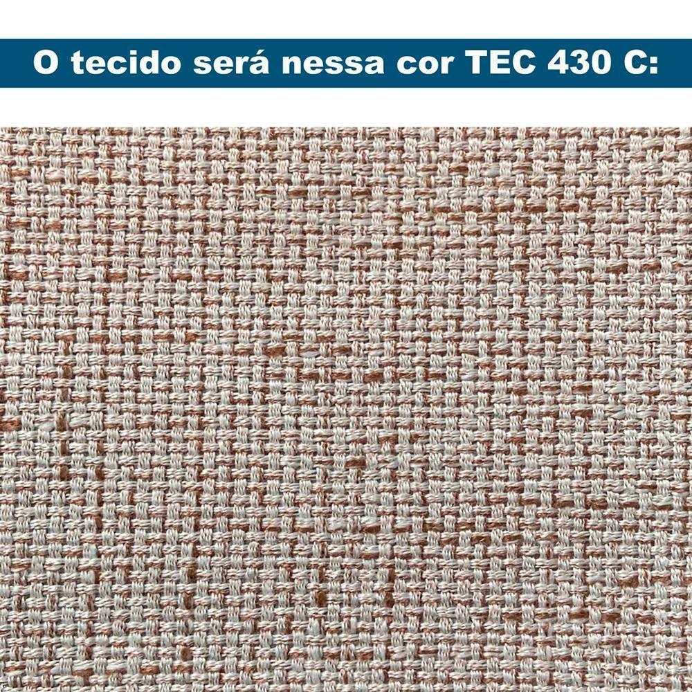 Sofá Los Ozki 240 Cm Madeira Eucalipto Cedro Tecido 430c Corda Redonda Canela - 6