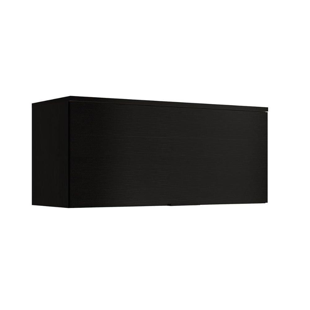 Armário Aéreo Cozinha Modulado Alpha 2503 Com 1 Porta Basculante 80cm Preto - Carraro - 1