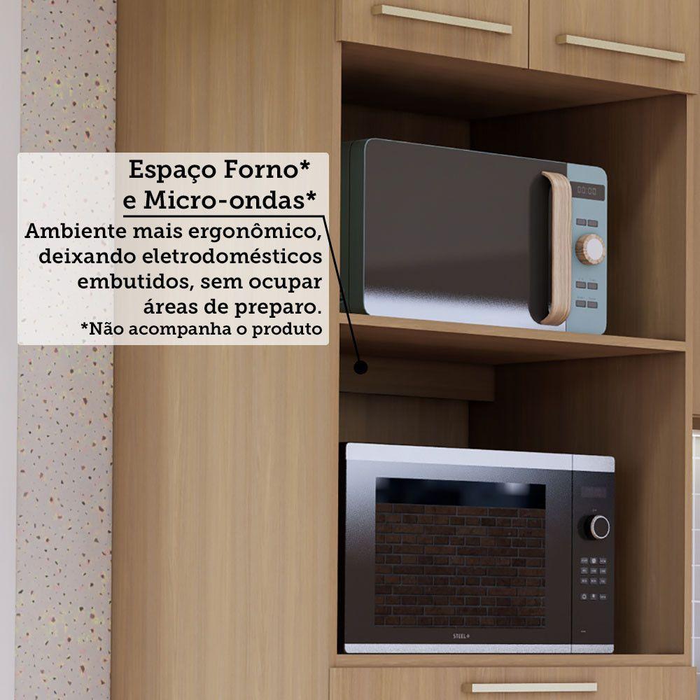 Cozinha Completa 6 Pçs Espaço Micro-ondas, Ilha, Tampo 347cm Freijó/freijó Brasil - 7
