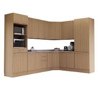 Cozinha Completa 6 Pçs Espaço Micro-ondas, Ilha, Tampo 347cm Freijó/freijó Brasil - 2