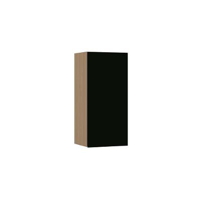 Armário Aéreo 40cm 1 Porta Slim Luciane Móveis Freijó/preto