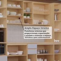 Cozinha Completa 6 Pç Torre Tampo 310cm Aura Luciane Móveis Carvalho/cinza Cristal - 10