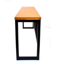 Aparador Com Grade Aço Ferro Metal Robusto Cor Preto Mdf Claro Estilo Industrial Ap-04 - 3