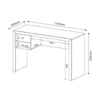Mesa Escrivaninha Juvenil ME-4123 c/ 2 Gavetas Nogal - Tecno Mobili - 5