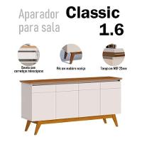 Aparador Para Sala Buffet Ambiente Classic 1.6 Com Gaveta Off White Freijó - Imcal - 2