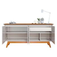 Aparador Para Sala Buffet Ambiente Classic 1.6 Com Gaveta Off White Freijó - Imcal - 3